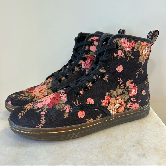 Floral Victorian Combat Boots 